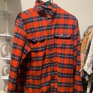 The North Face orange and Blue Lightweight Shirt Jacket